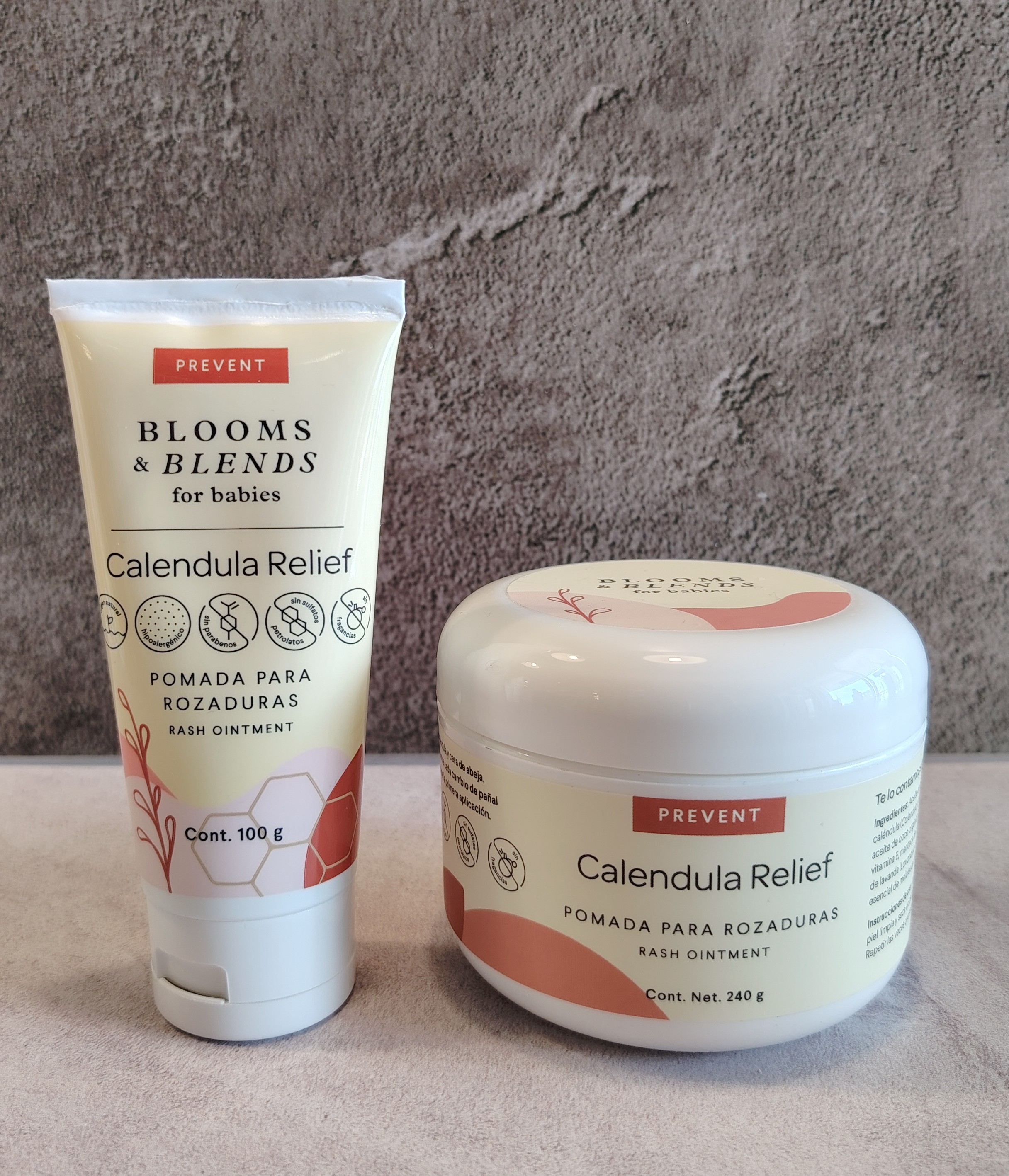 Calendula Relief — presentaciones